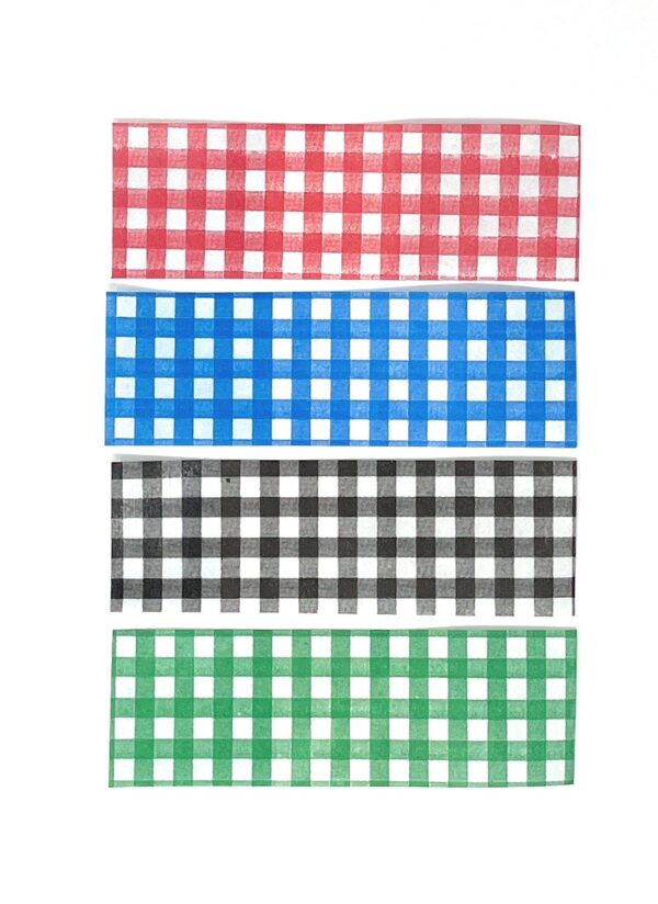 Gingham Print Self-Sealing Napkin Bands
