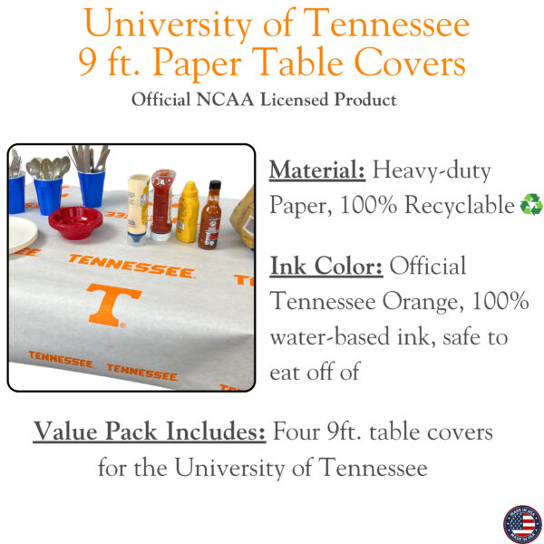 Tennessee collegiate table cover description